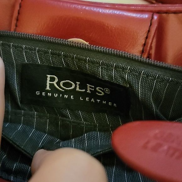 Rolfs Genuine Red Leather Handbag - Picture 6 of 6
